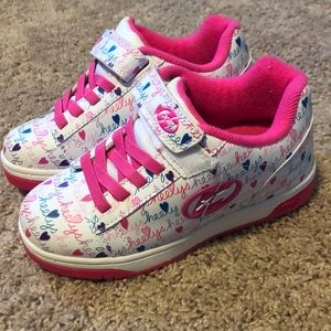 Heelys shoes pink and white